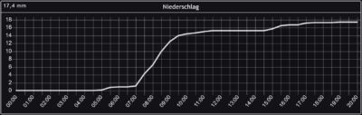 Niederschlagssumme über den Tag