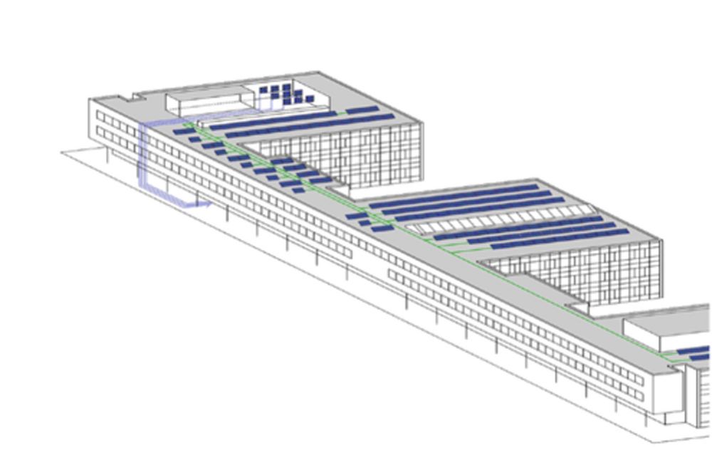 Modell des Solardachs der Hochschule Ansbach