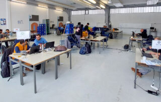 Bild ver EnergyNext Veranstaltung. Bild der HAlle in der alle Teilnehmer sitzen