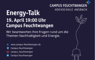 Einladung zum Energy Talk am 19. April um 19:00 Uhr am Campus Feuchtawngen